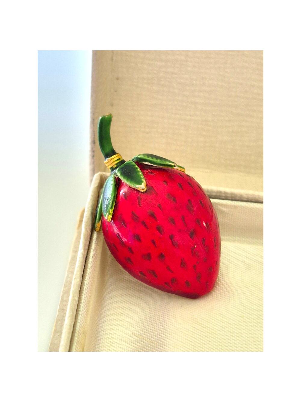 Vintage Original by Robert Strawberry Brooch